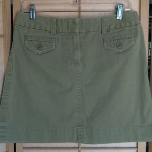 J Crew olive green denim skirt sz 8